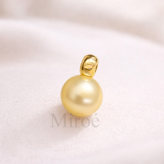 18K Gold Pendant Bail | 11–14mm Tahitian / South Sea Pearl Pendant (Chain not included)