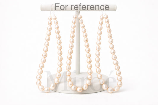 8-9mm Japanese Akoya Seawater Pearl Necklace - Teardrop Pearls (Made to order)