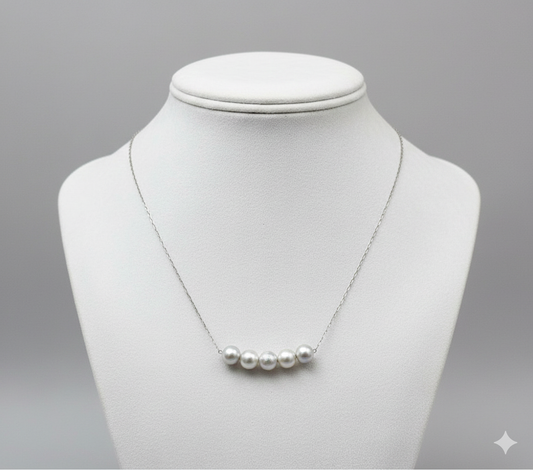 6-7mm Balance Bar Pearl Necklace