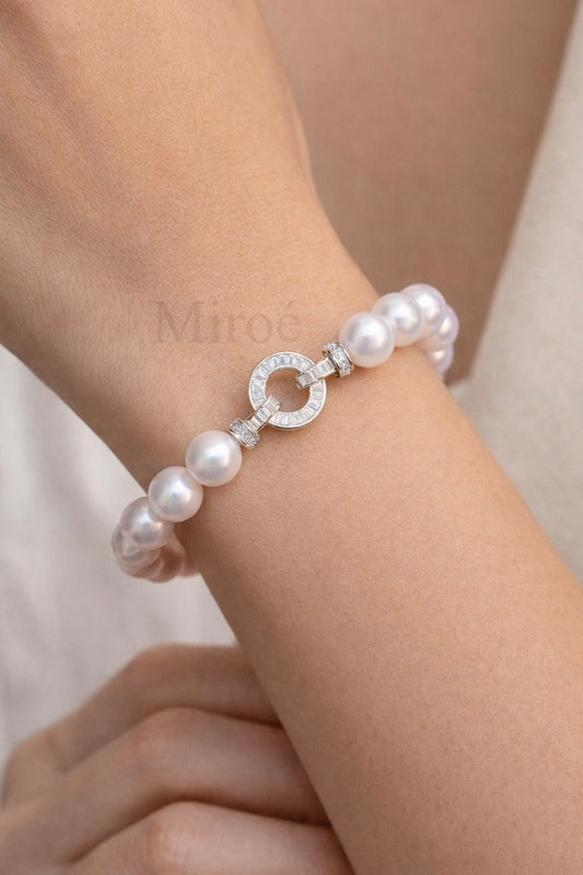9–10mm Australian White South Sea Pearl Bracelet