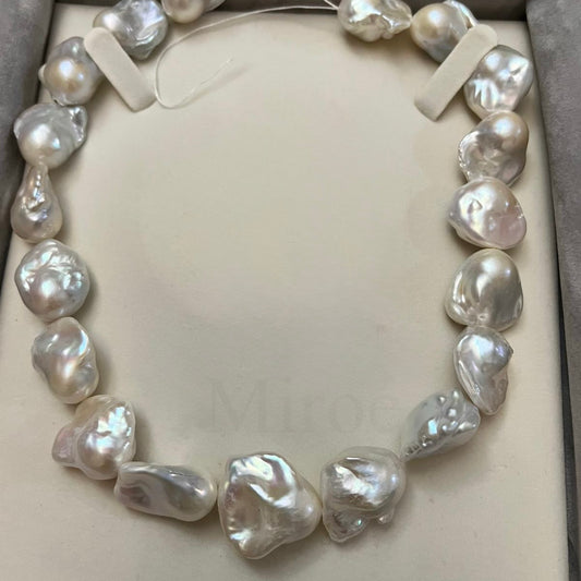 22mm Fan Baroque Pearl Necklace | Men’s Baroque Collection