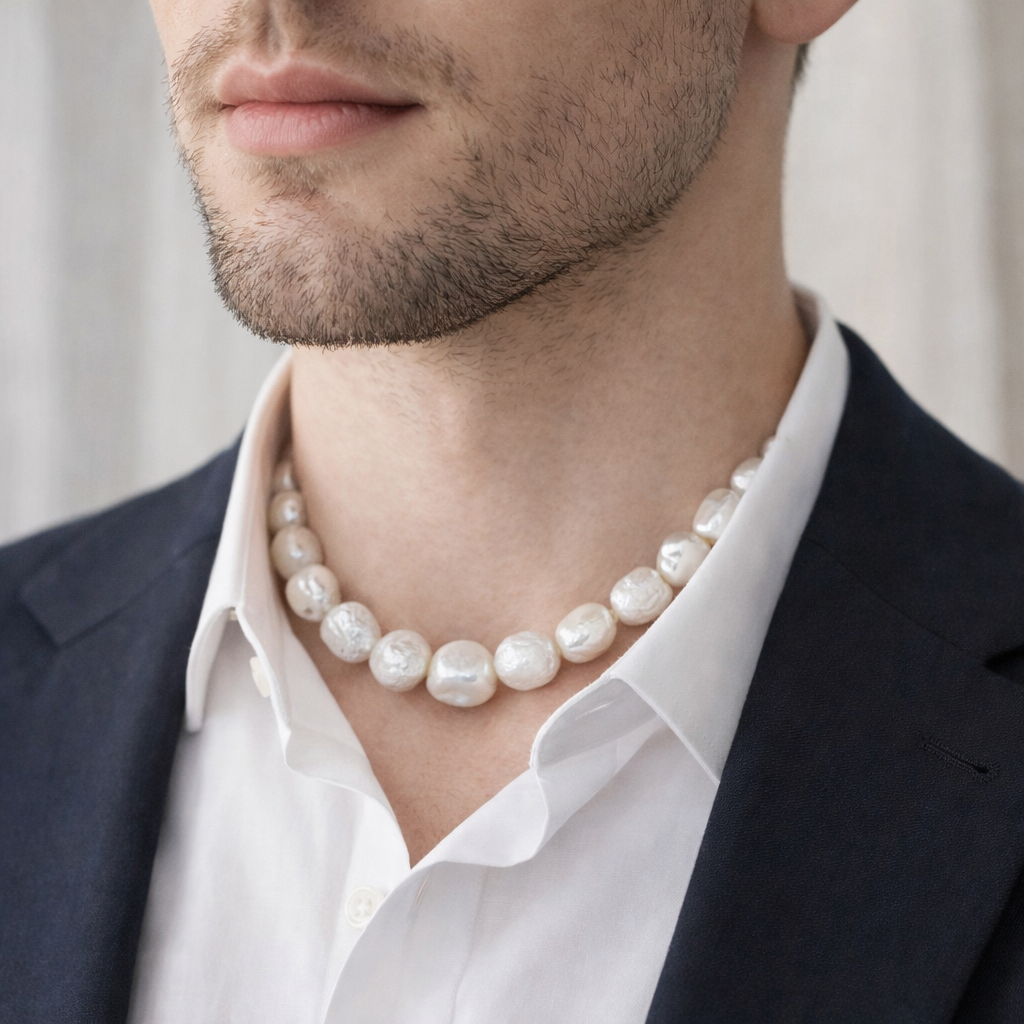 12mm Natural Freshwater Baroque Pearl Necklace