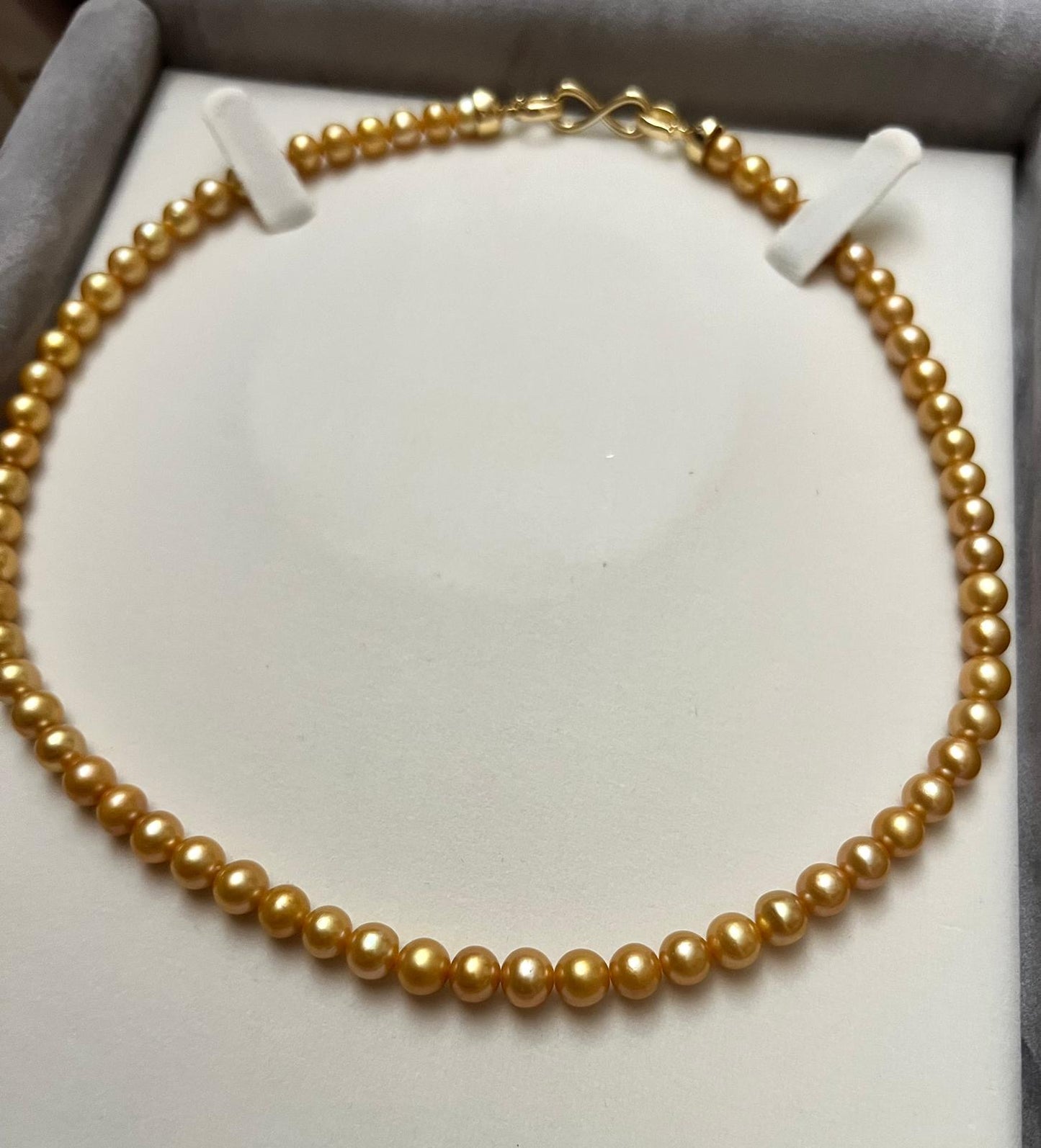 6mm Golden South Sea “Panda Glow” Pearl Necklace