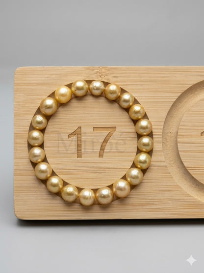 8-10mm South Sea Golden Baroque Pearl Bracelet
