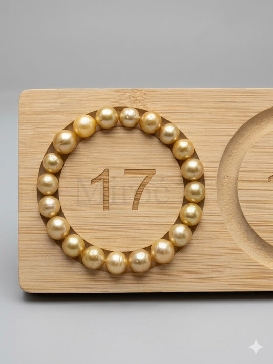 8-10mm South Sea Golden Baroque Pearl Bracelet
