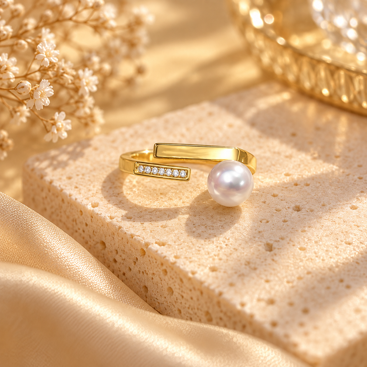 6–7mm Freshwater Pearl Open Ring
