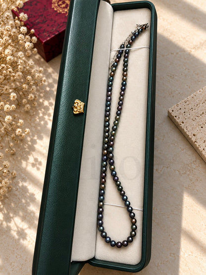 4mm Premium Iridescent Round Pearl Necklace