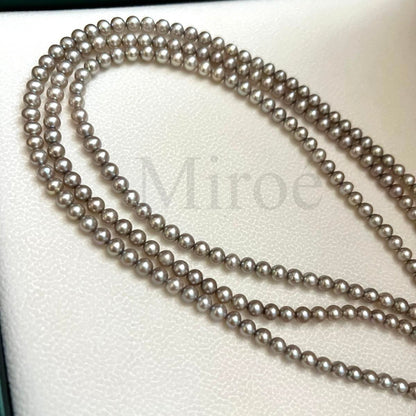 Rare Natural Japanese Akoya Fancy Colour Pearl Necklace 4–5mm