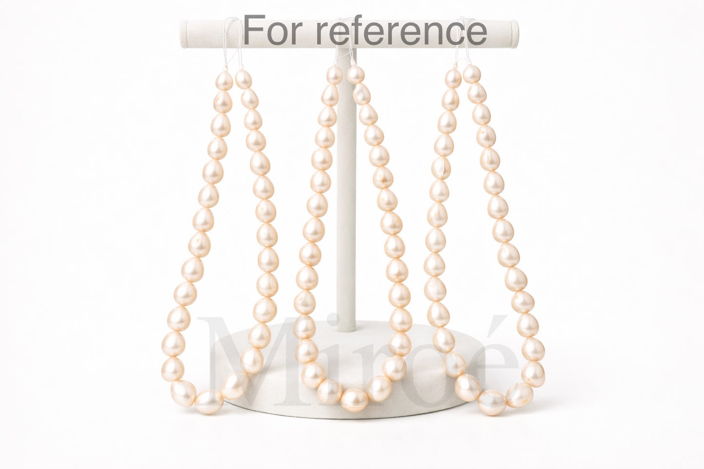 8-9mm Japanese Akoya Seawater Pearl Necklace - Teardrop Pearls (Made to order)