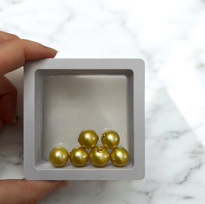 South Sea Golden Pearl Charm with 18K Gold Cap (11–12mm)