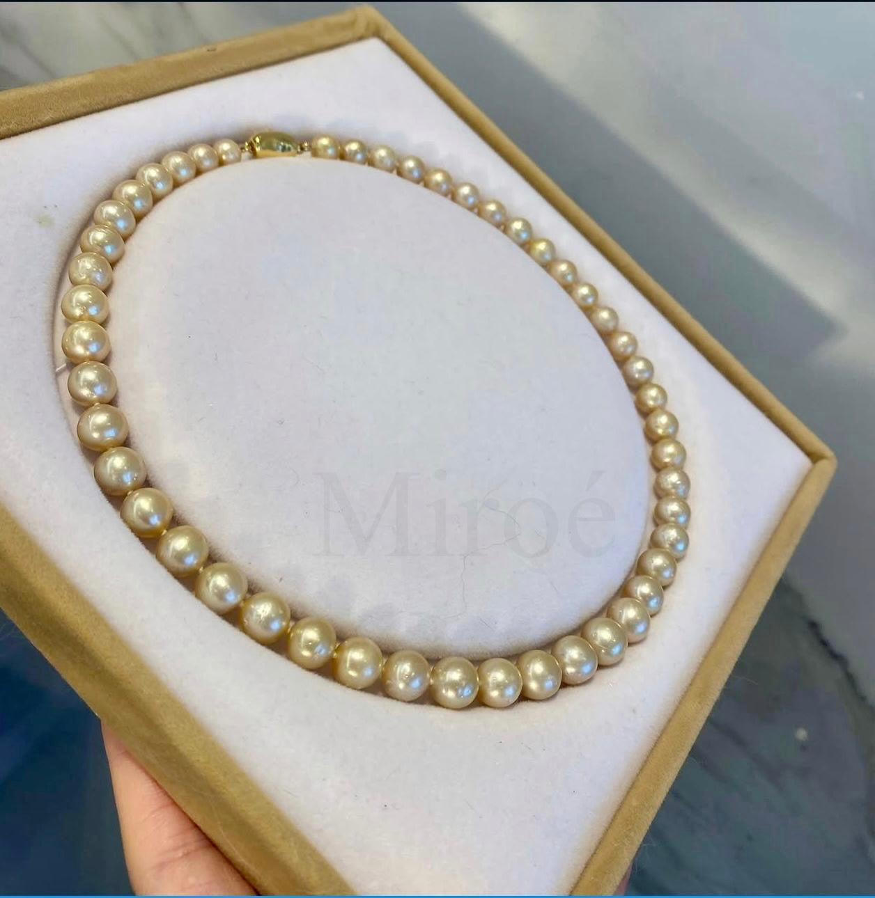 9-10mm 南洋海水金珠頸鏈 (附GRC 證書)