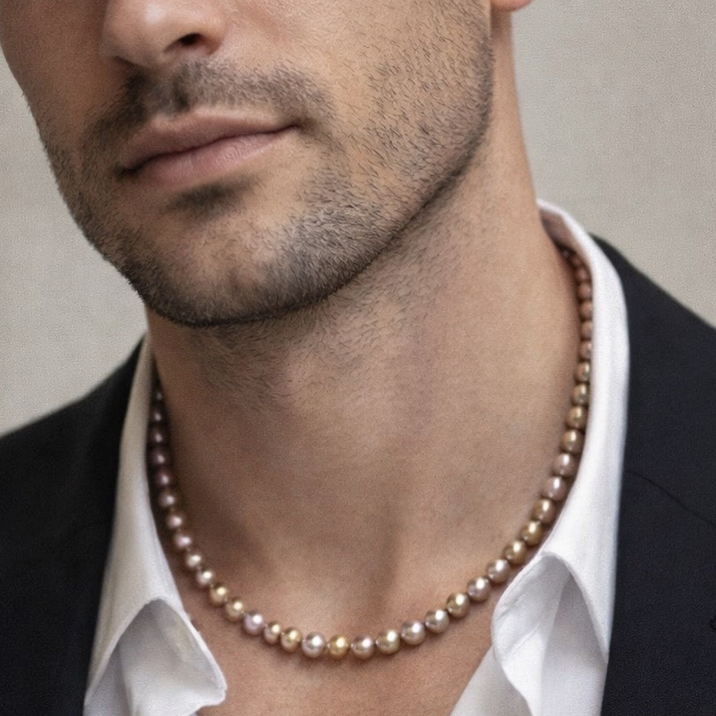 6mm Rare Golden Overtone Freshwater Pearl Necklace