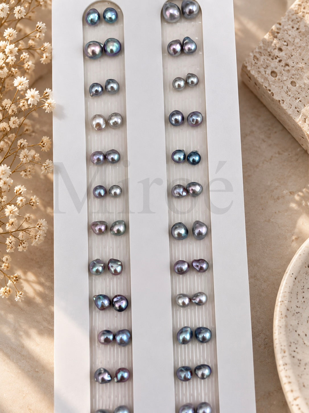Hong Kong Exclusive | Japanese Natural-Colour Blue Rose Pearl Earrings | 5mm