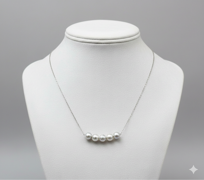 6-7mm Balance Bar Pearl Necklace