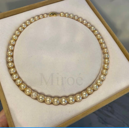 9-10mm 南洋海水金珠頸鏈 (附GRC 證書)