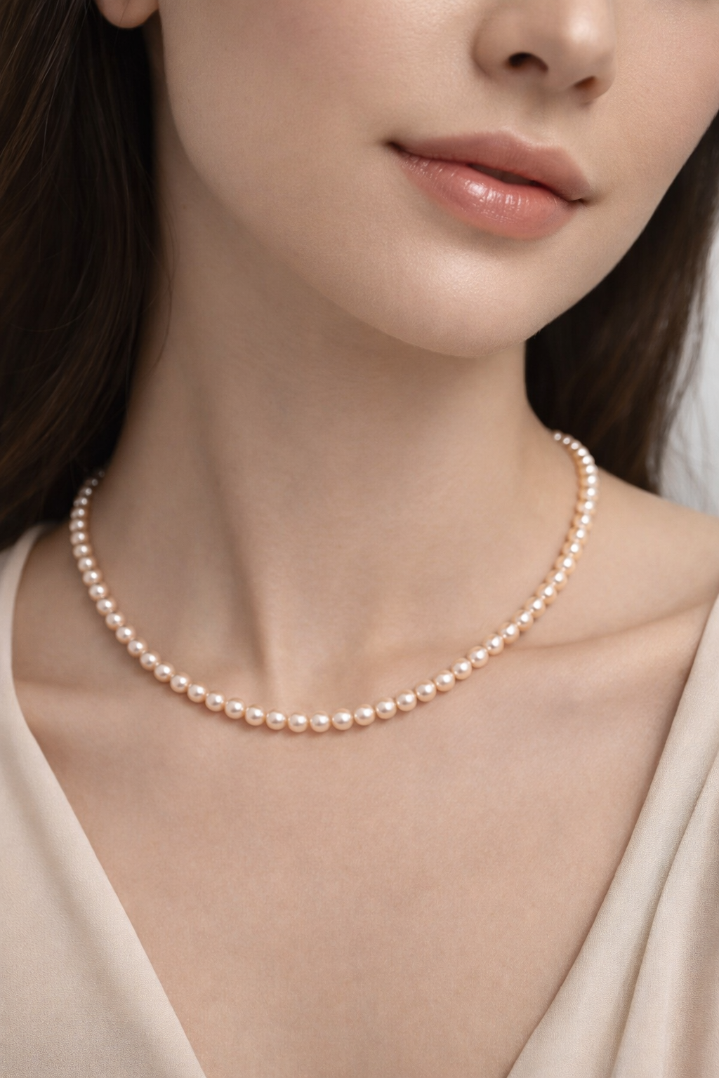 5mm 經典海水奶白色珍珠頸鏈