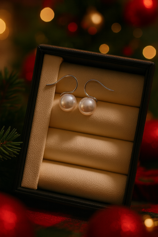 9-10mm Lustre Freshwaer Pearl High Heel Earrings (Pre-order)