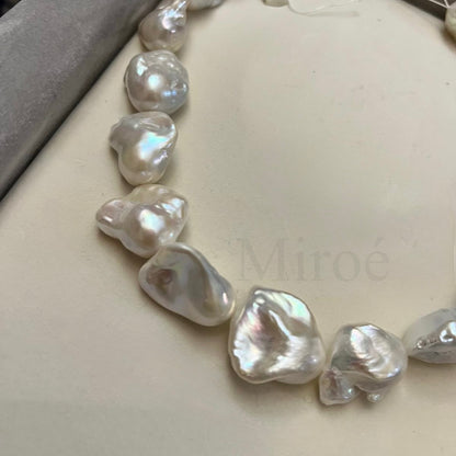 22mm Fan Baroque Pearl Necklace | Men’s Baroque Collection