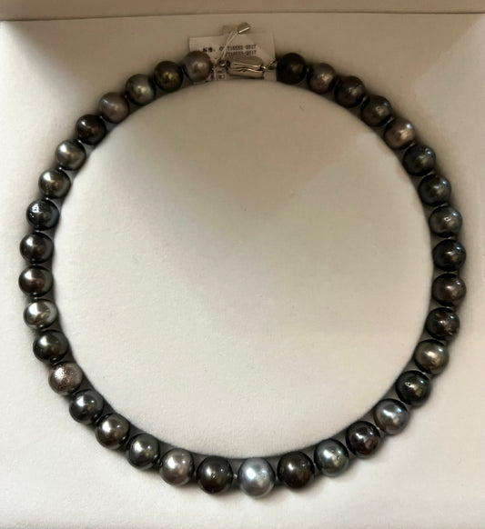10-12mm Mixed-Hue Tahitian Pearl Strand Necklace