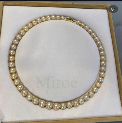 9-10mm 南洋海水金珠頸鏈 (附GRC 證書)