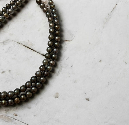 11-13mm Tahitian Multicolour Black Pearl Necklace