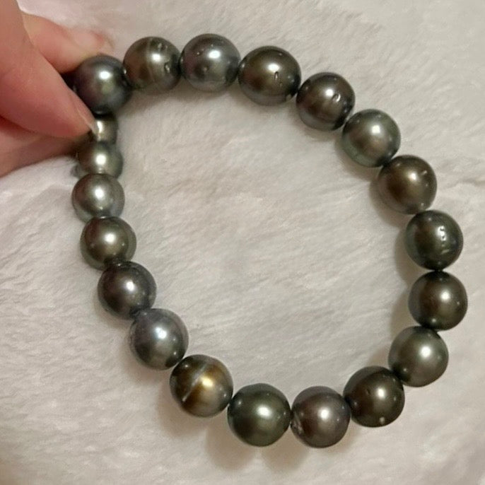10mm Tahitian Black Pearl Bracelet