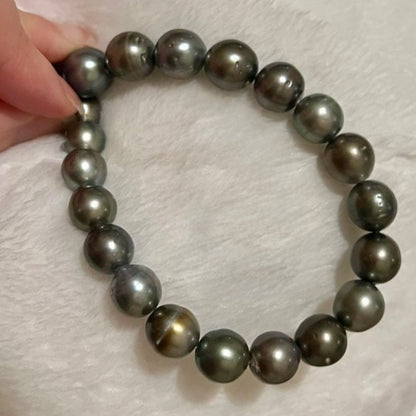 10mm Tahitian Black Pearl Bracelet
