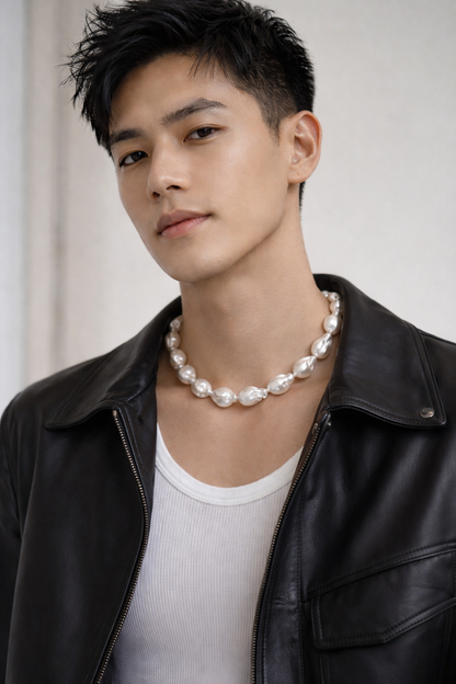 23-25mm 強光巴洛克珍珠頸鏈