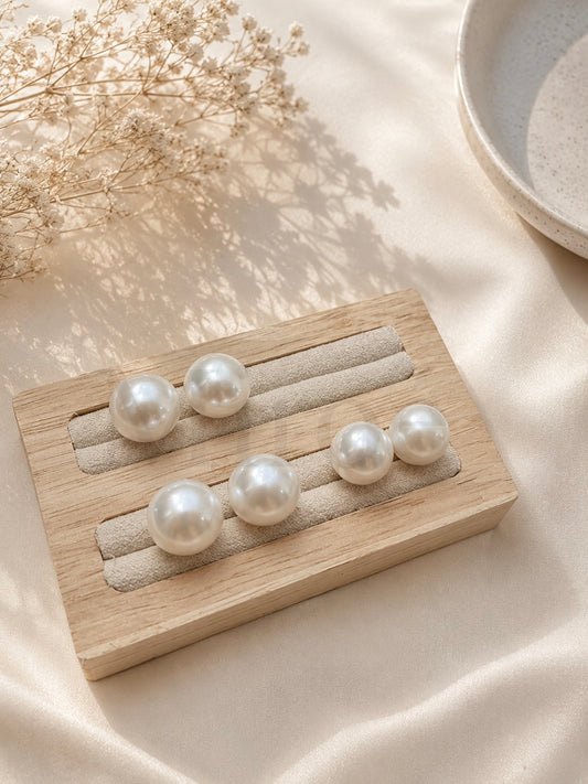 12–14mm Sayo White Freshwater Pearl Stud Earrings