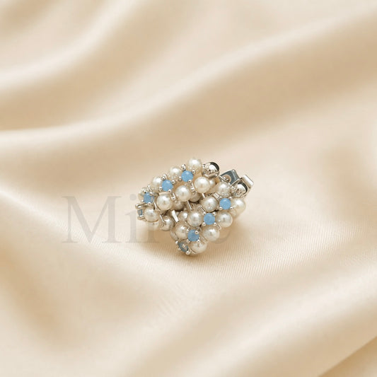 Aurora Round Freshwater Pearl Hoop Earrings