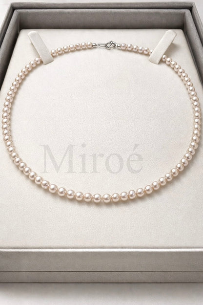 5mm 經典海水奶白色珍珠頸鏈