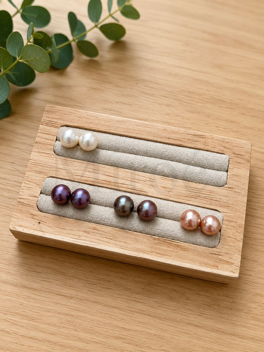 7–8mm Freshwater Pearl Stud Earrings | Hong Kong Exclusive
