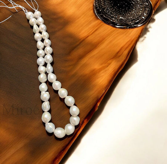 12mm 天然淡水巴洛克珍珠頸鏈