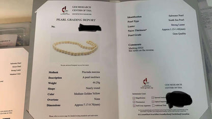 9-10mm 南洋海水金珠頸鏈 (附GRC 證書)