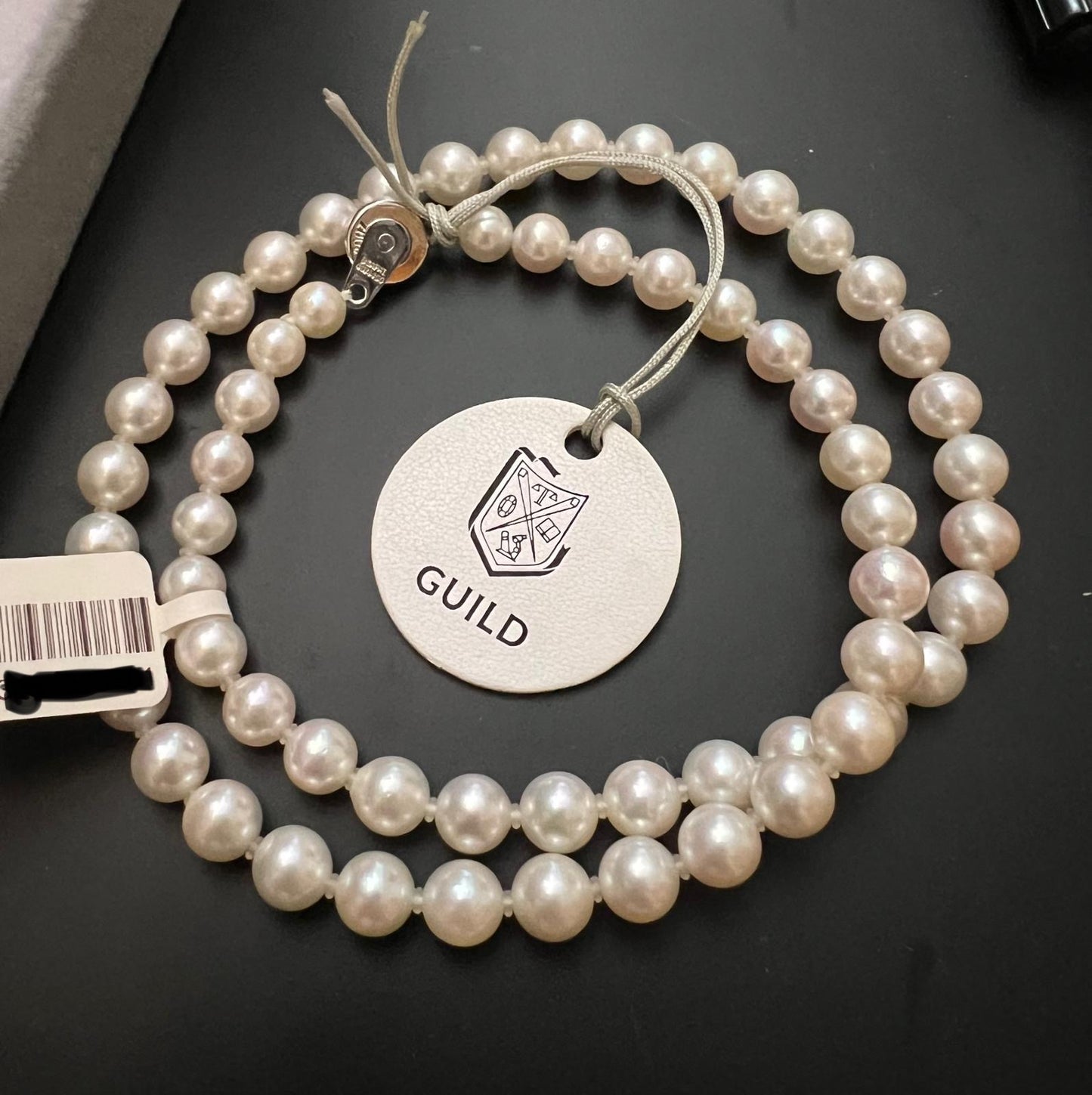 Japanese Saltwater Akoya Rose Pearl Necklace (with Guild Certificate)