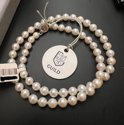 Japanese Saltwater Akoya Rose Pearl Necklace (with Guild Certificate)