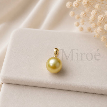 12mm Golden Pearl Pendant｜S925 Clasp