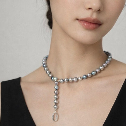 7–8mm 巴洛克真多麻珍珠頸鏈｜自由扣設計
