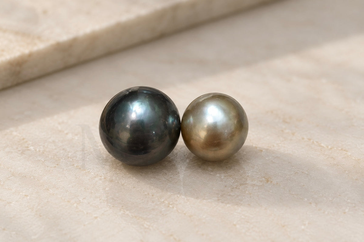 澳白 × 大溪地珍珠雙珠吊墜｜Two Pearl Pendant