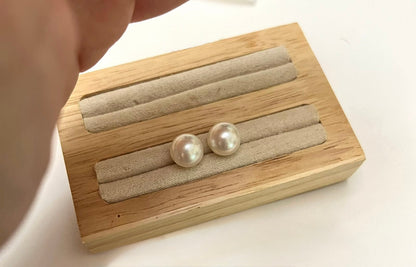 10mm 澳白珍珠耳環