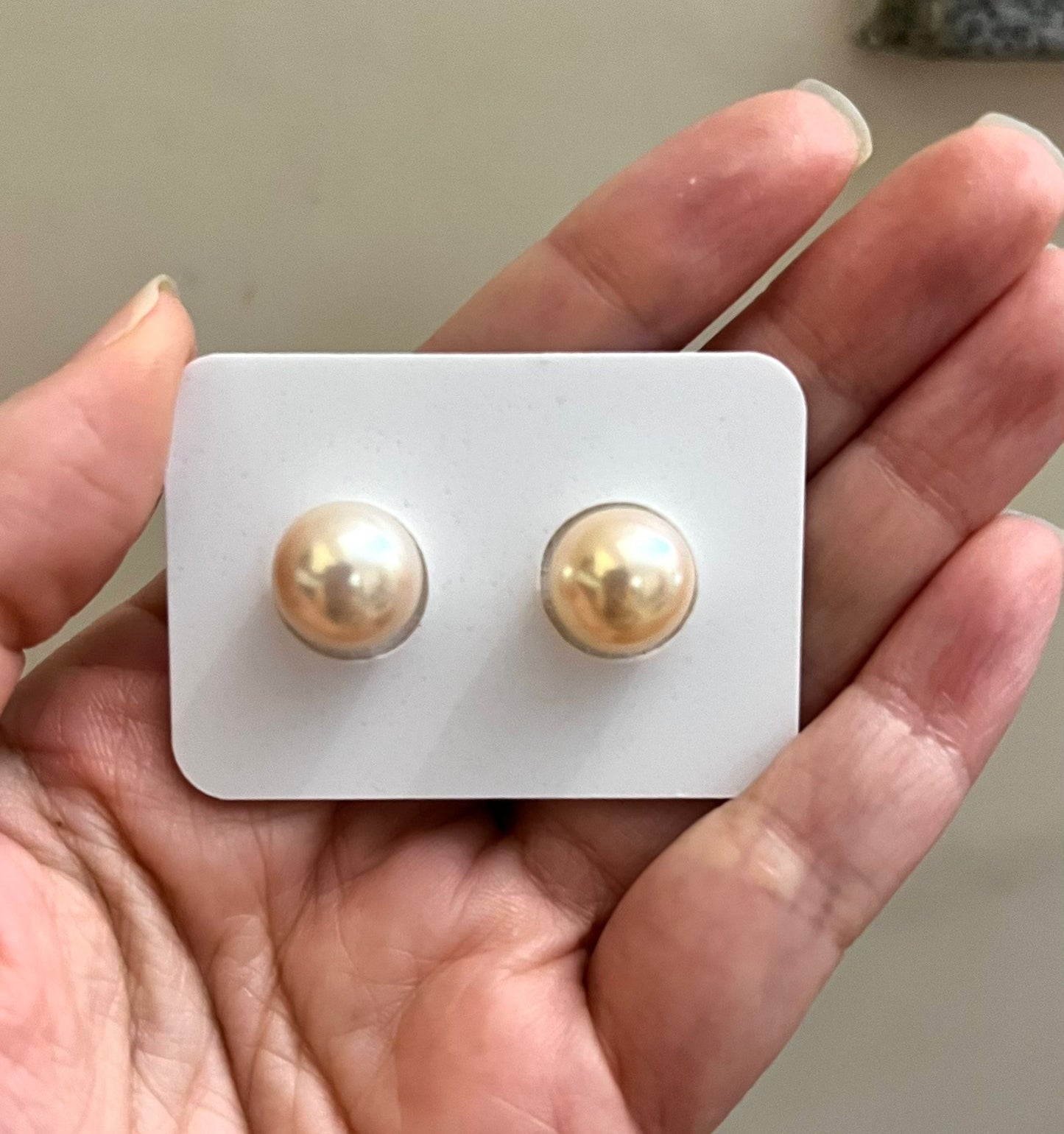 7-10mm "Dried Rose” Freshwater Pearl Earrings