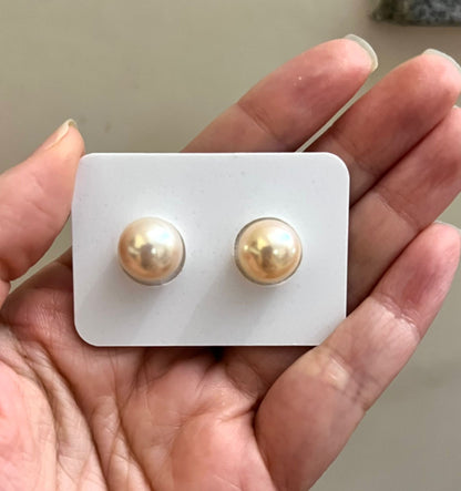 7-10mm "Dried Rose” Freshwater Pearl Earrings