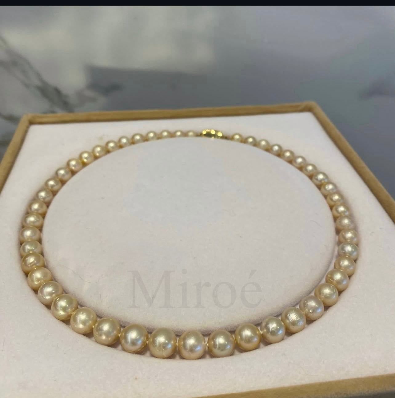 9-10mm 南洋海水金珠頸鏈 (附GRC 證書)