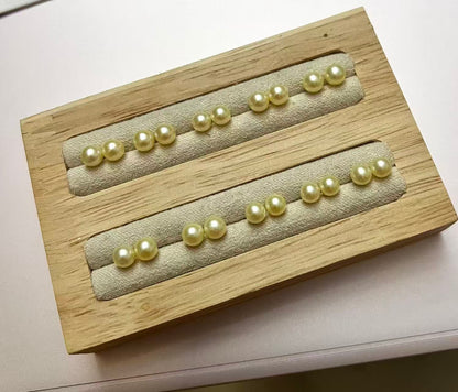 5mm Japanese Seawater “Feather Gold” Akoya Pearl Earrings