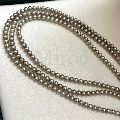 Rare Natural Japanese Akoya Fancy Colour Pearl Necklace 4–5mm