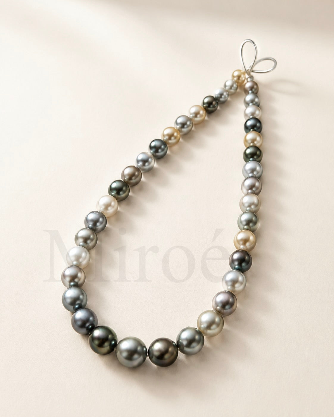 11–13mm Rare Light-Toned Tahitian Multicolour Pearl Necklace