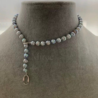 7–8mm 巴洛克真多麻珍珠頸鏈｜自由扣設計