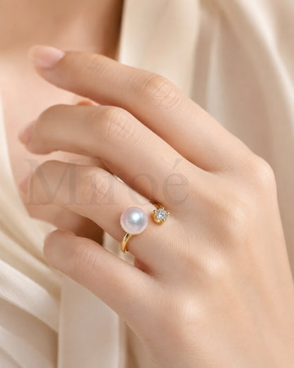 Aurora Freshwater Pearl Open Ring