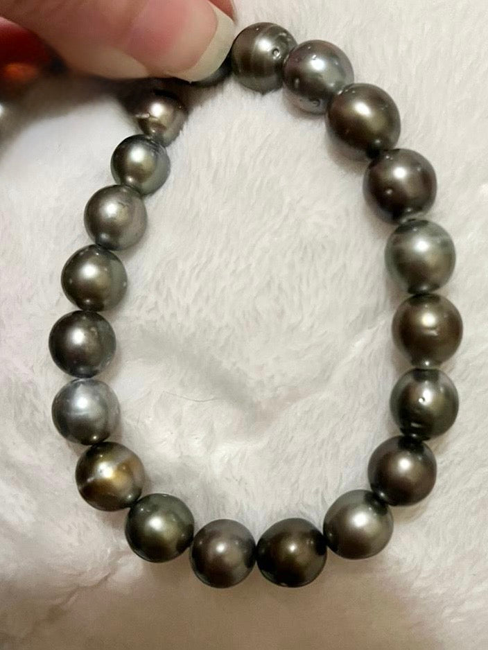 10mm Tahitian Black Pearl Bracelet