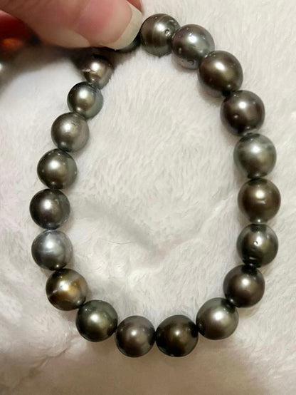 10mm Tahitian Black Pearl Bracelet